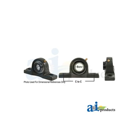 A & I Products Pillow Block Assembly W/ Lock Collar, Re-Lubricatable 9" x10" x2.5" A-WGPZ29-I